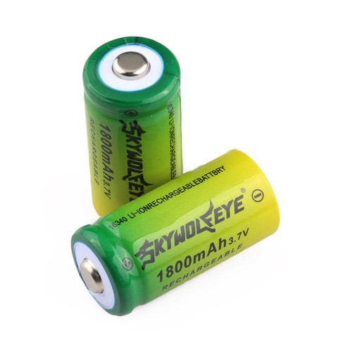 2pcs skywolfeye 16340 cr123a - 2pcs,
